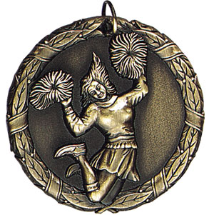 Cheerleader Medals XR227 with Neck Ribbons
